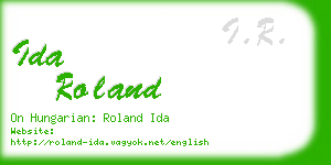 ida roland business card